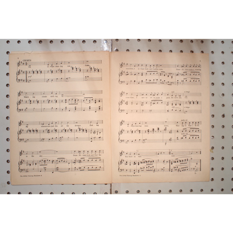 1918 - Im always chasing rainbows oh look - Sheet Music
