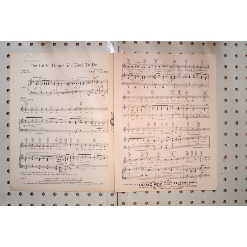 1935 - The little things you used to do - Sheet Music