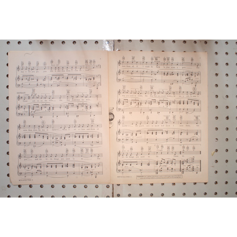 1935 - The little things you used to do - Sheet Music