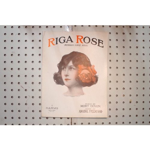1933 - Riga rose Russian love song - Sheet Music