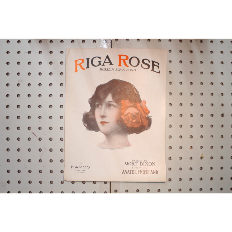 1933 - Riga rose Russian love song - Sheet Music