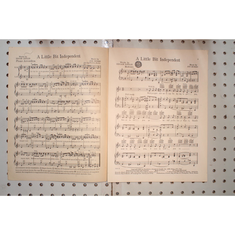 1935 - A little bit independent - Sheet Music