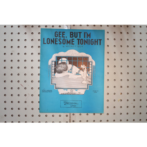 1928 - Gee but Im lonesome tonight - Sheet Music