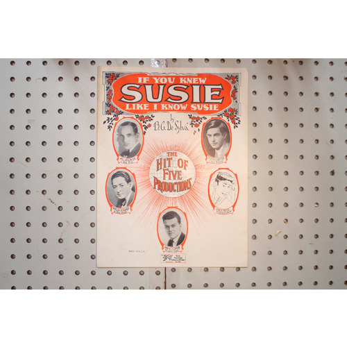 1925 - If you knew Susie like I know Suzy - Sheet Music
