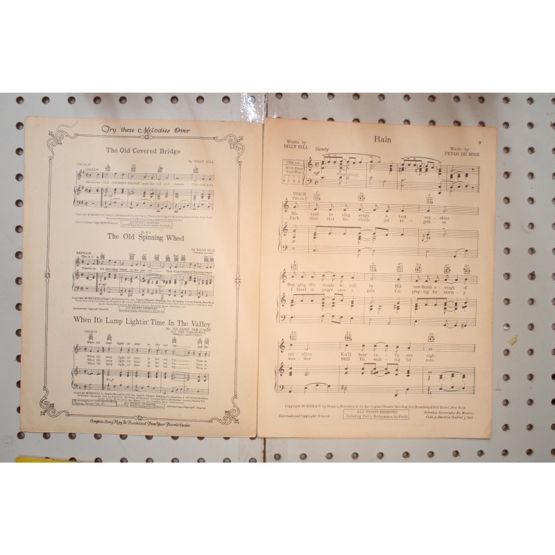 1933 - Rain major Edward Bowes - Sheet Music