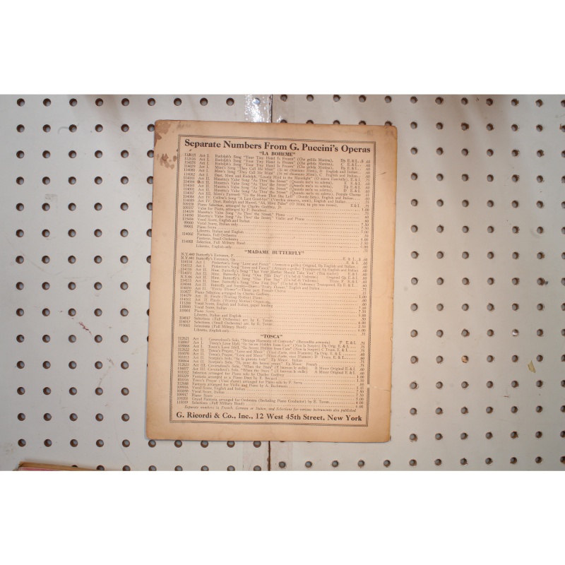 1904 - Madame Butterfly - Sheet Music