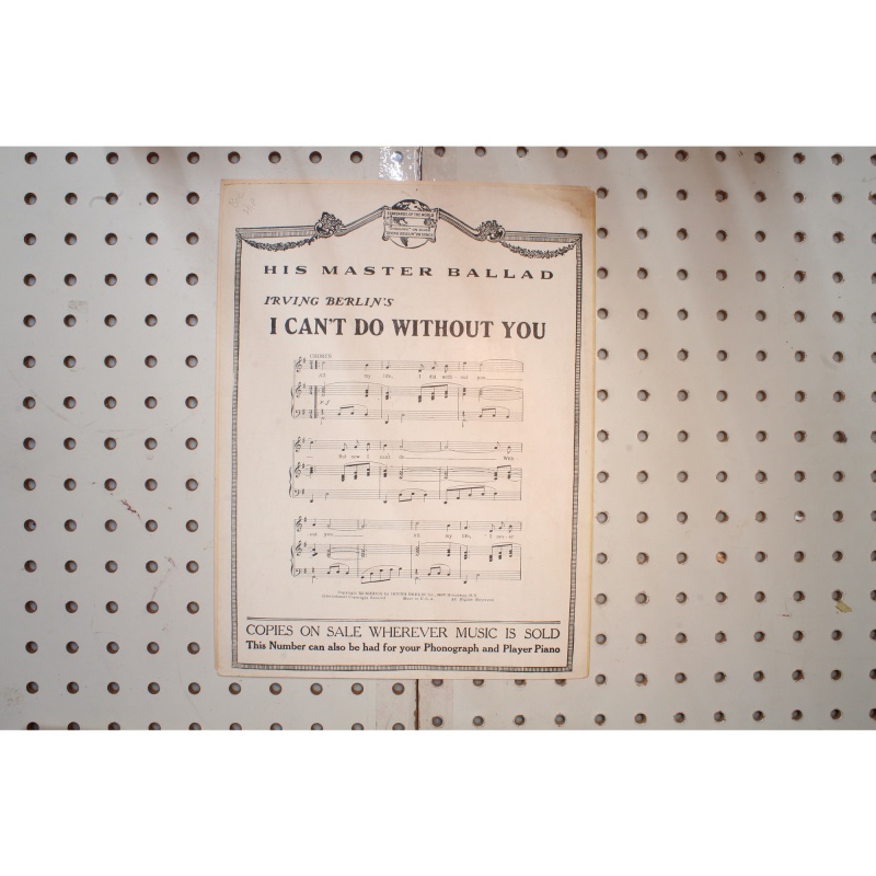 1928 - Beloved Irving Berlin inc - Sheet Music