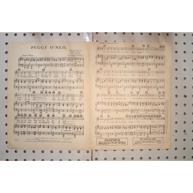 1921 - Peggy ONeil - Sheet Music