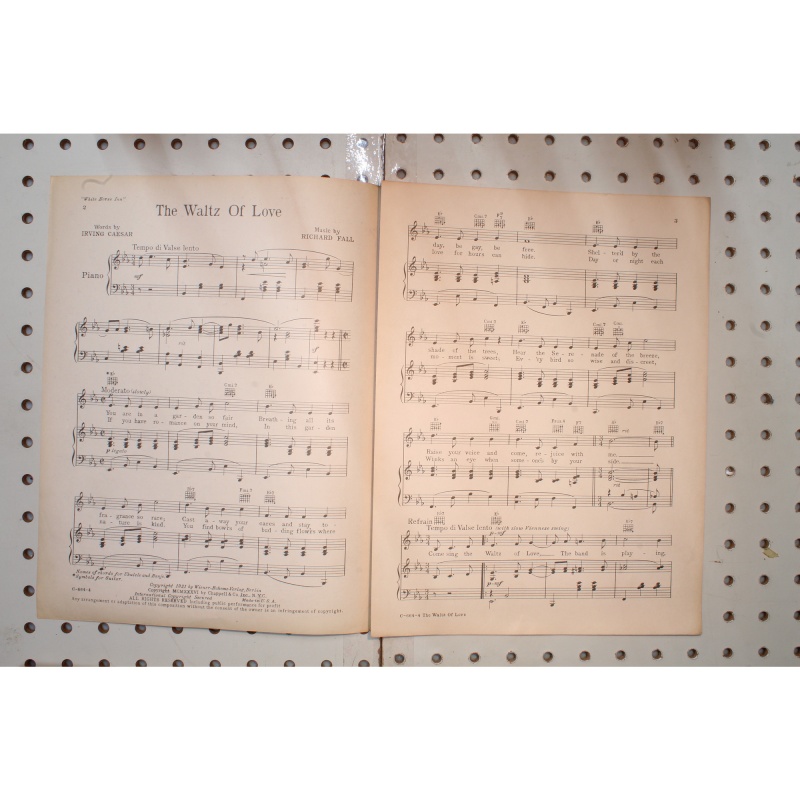 1921 - The vaults of love White horse inn - Sheet Music