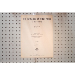 1926 - The Hawaiian wedding song - Sheet Music