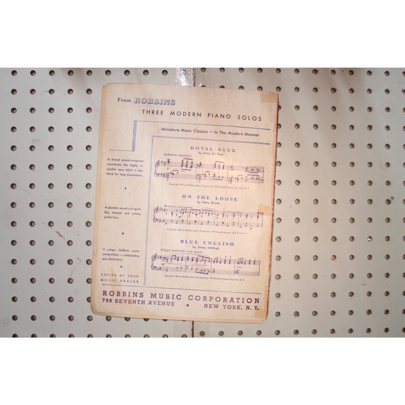 1934 - Deep purple - Sheet Music