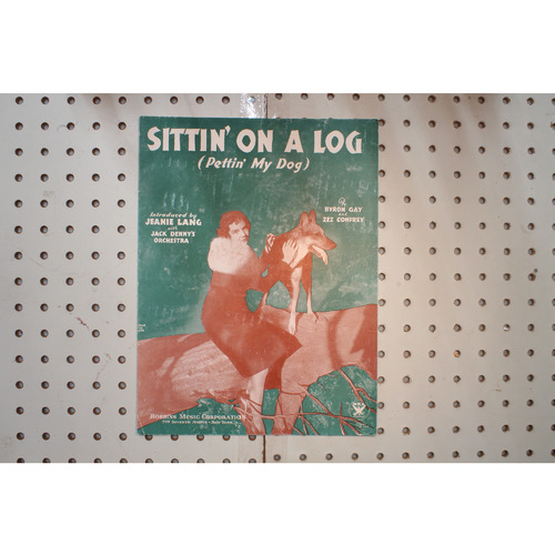 1933 - Sitting on a log Pat and my dog - Sheet Music