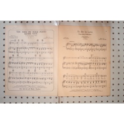1929 - To be in love - Sheet Music