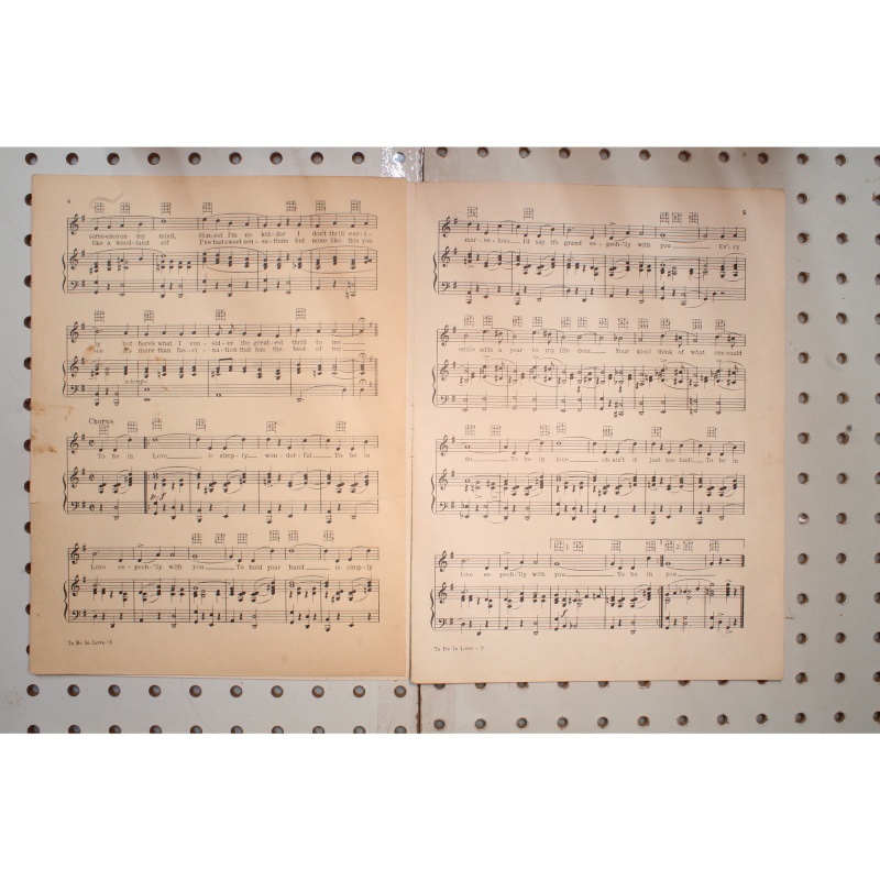 1929 - To be in love - Sheet Music