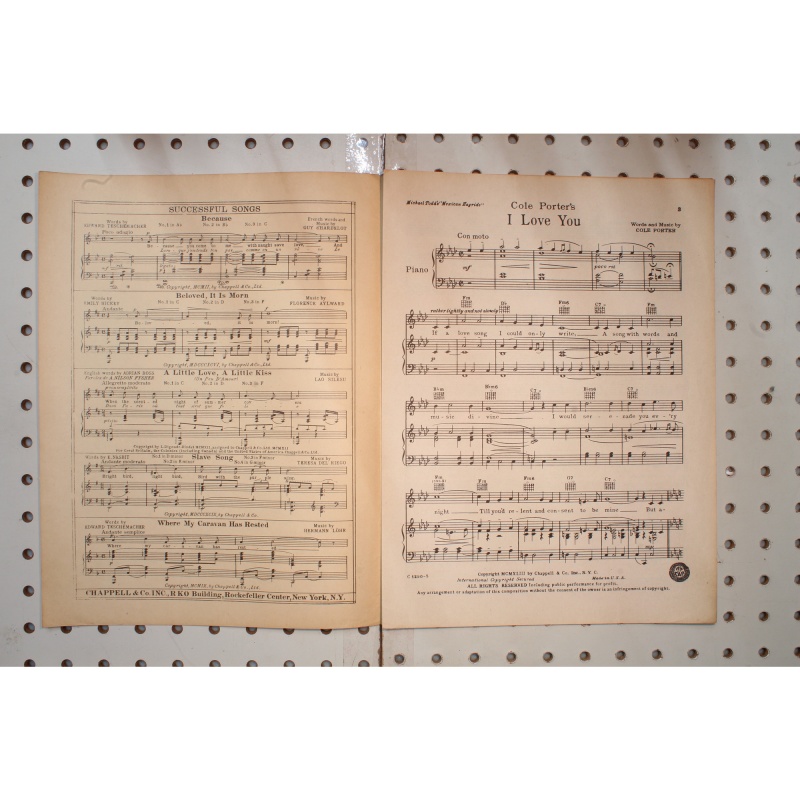 1921 - I love you Mexican hayride Cole Porter - Sheet Music