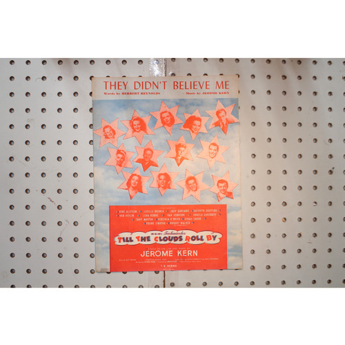 1914 - They didnt believe me till the clouds roll by - Sheet Music