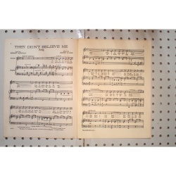 1914 - They didnt believe me till the clouds roll by - Sheet Music