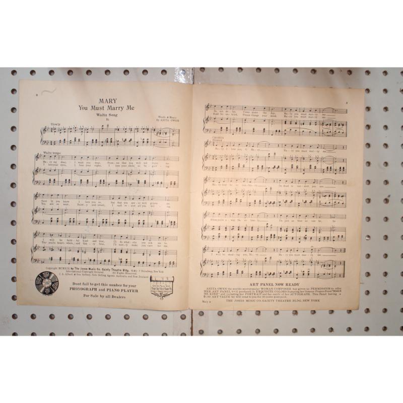 1919 - Mary Anita owen - Sheet Music