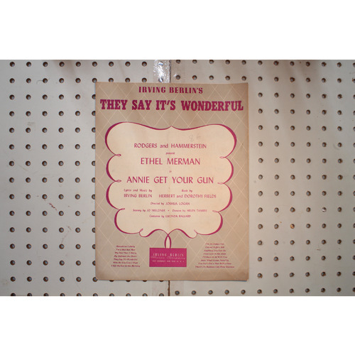 1946 - They say its wonderful Irving Berlin - Sheet Music