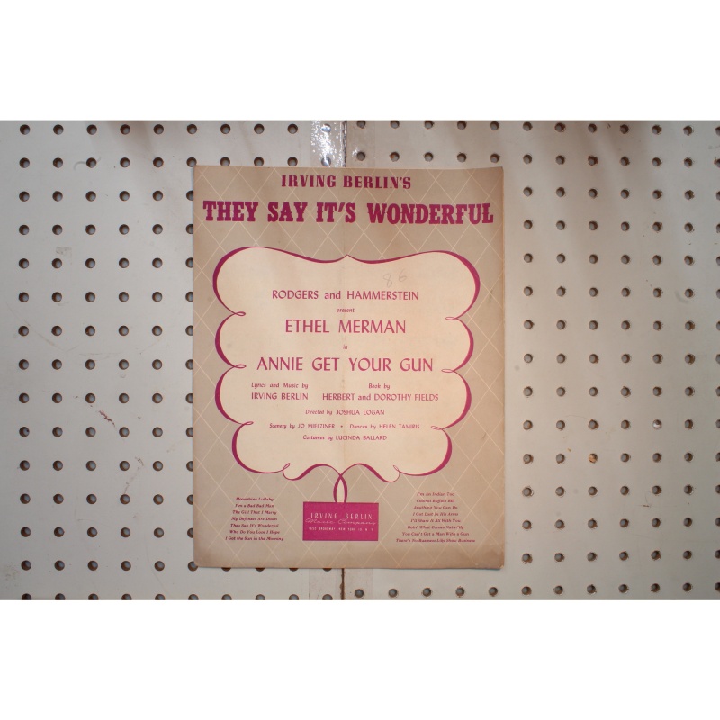1946 - They say its wonderful Irving Berlin - Sheet Music