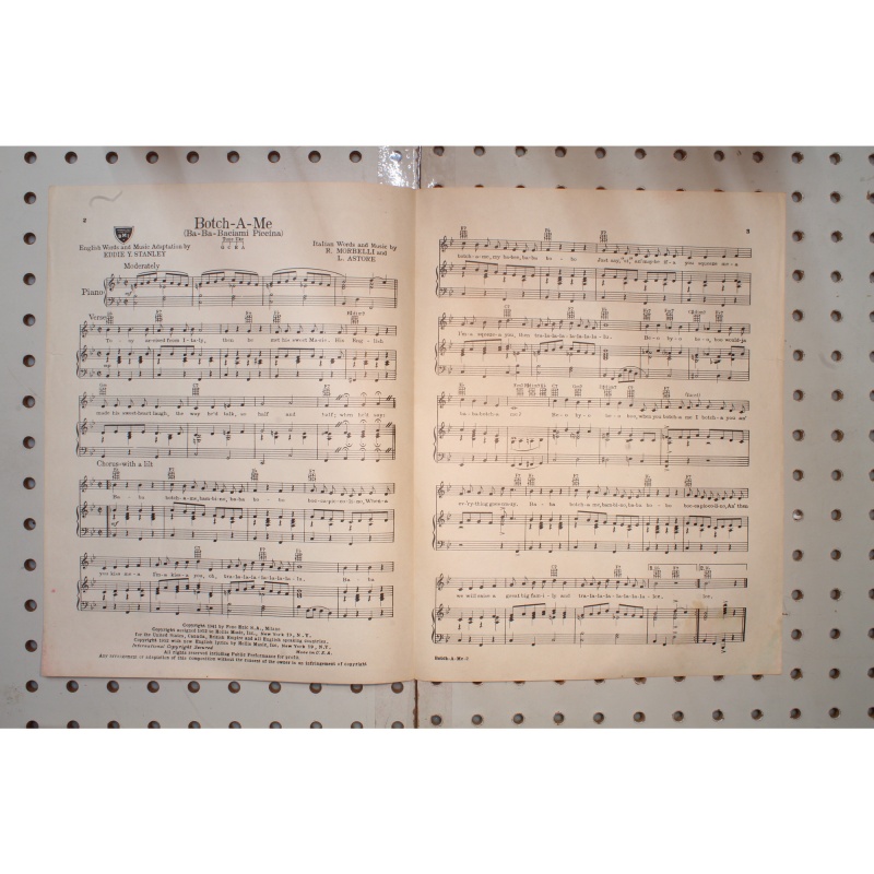 1941 - Botch A Me Rosemary Clooney - Sheet Music