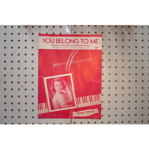 1952 - You belong to me - Sheet Music