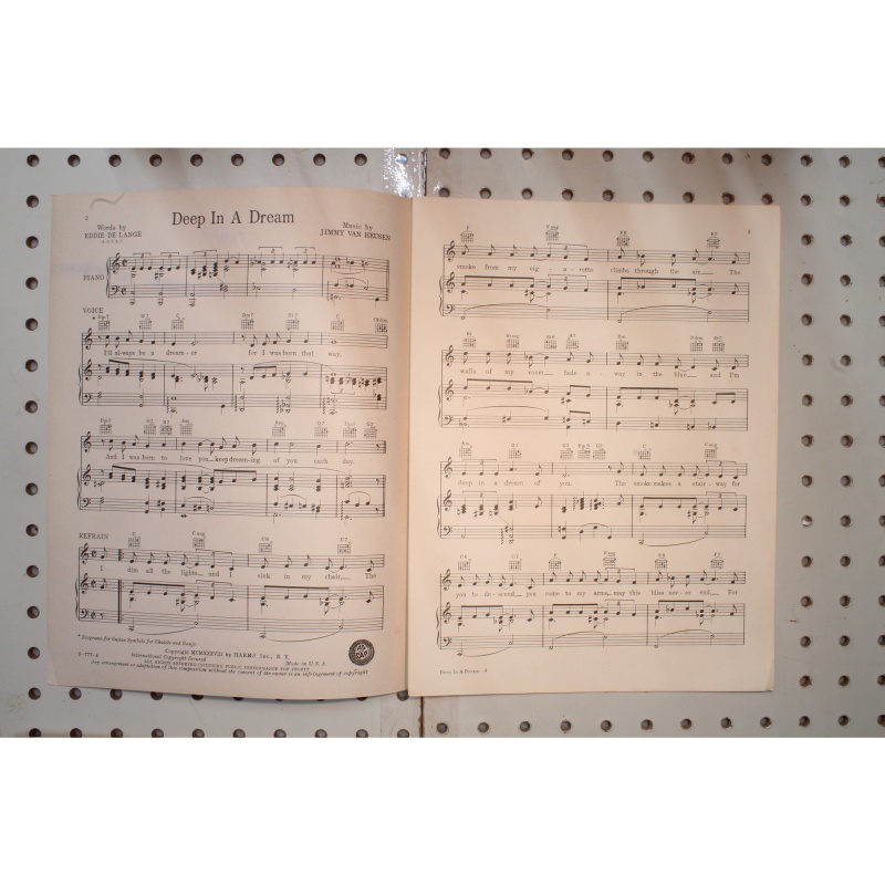 1938 - Deep in a dream - Sheet Music