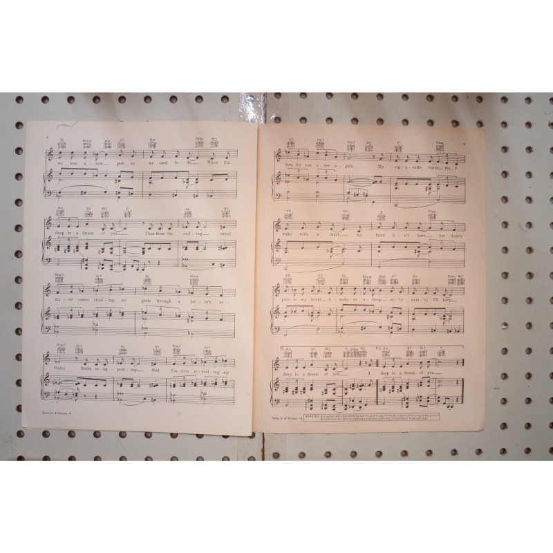 1938 - Deep in a dream - Sheet Music