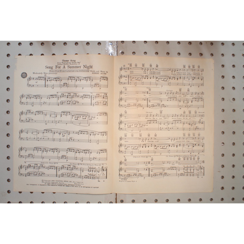 1956 - Song for a summer night - Sheet Music