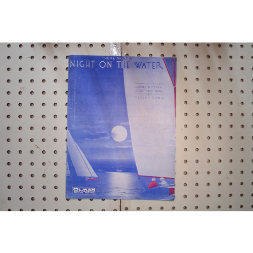 1933 - There was a night on the water - Sheet Music