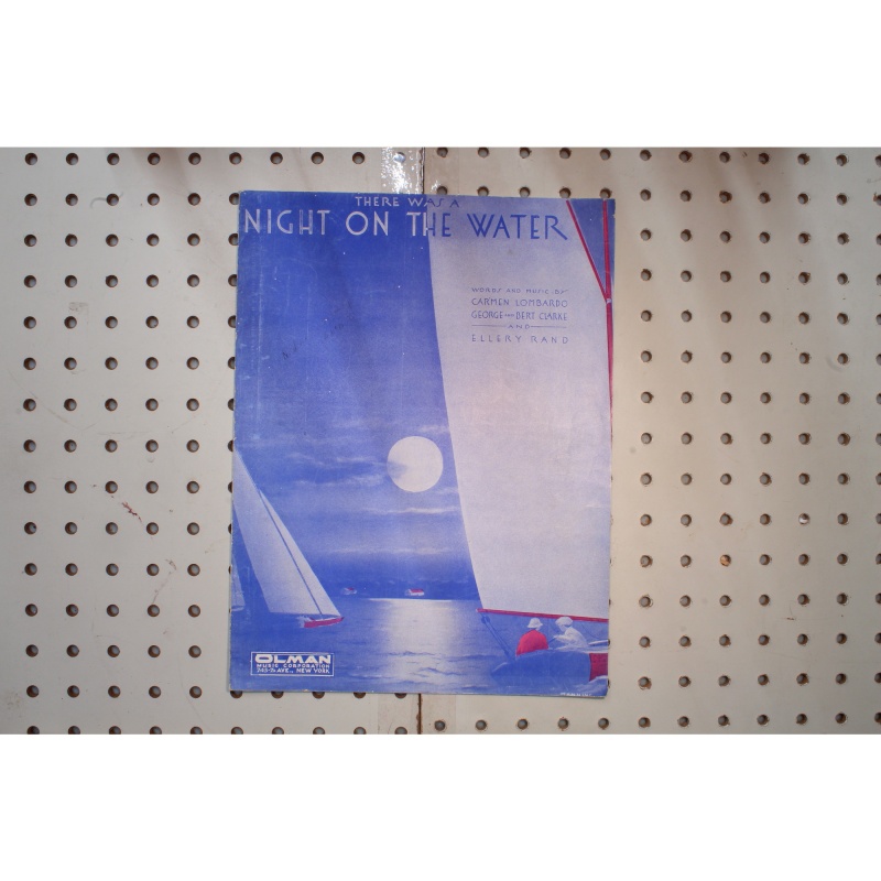 1933 - There was a night on the water - Sheet Music