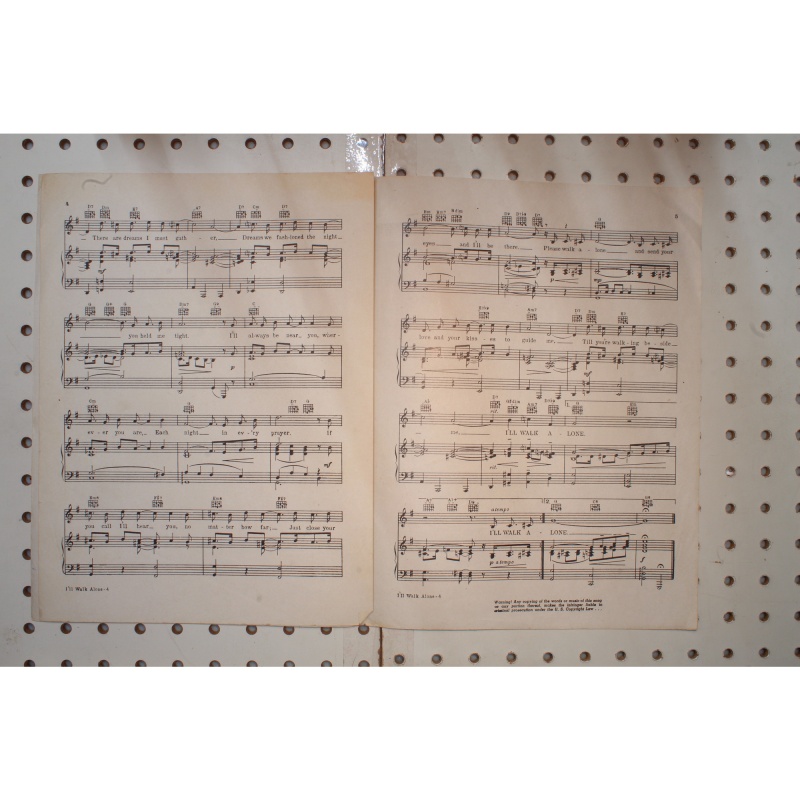 1944 - Ill walk alone Sammy Kaye - Sheet Music