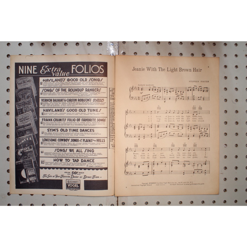 1936 - Jeanie with a light brown hair - Sheet Music