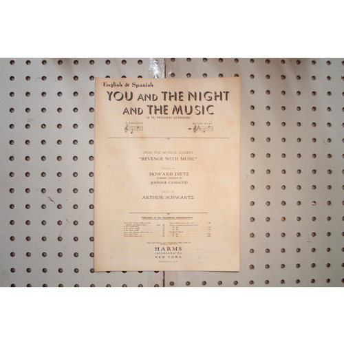 1949 - You and the night and the music - Sheet Music