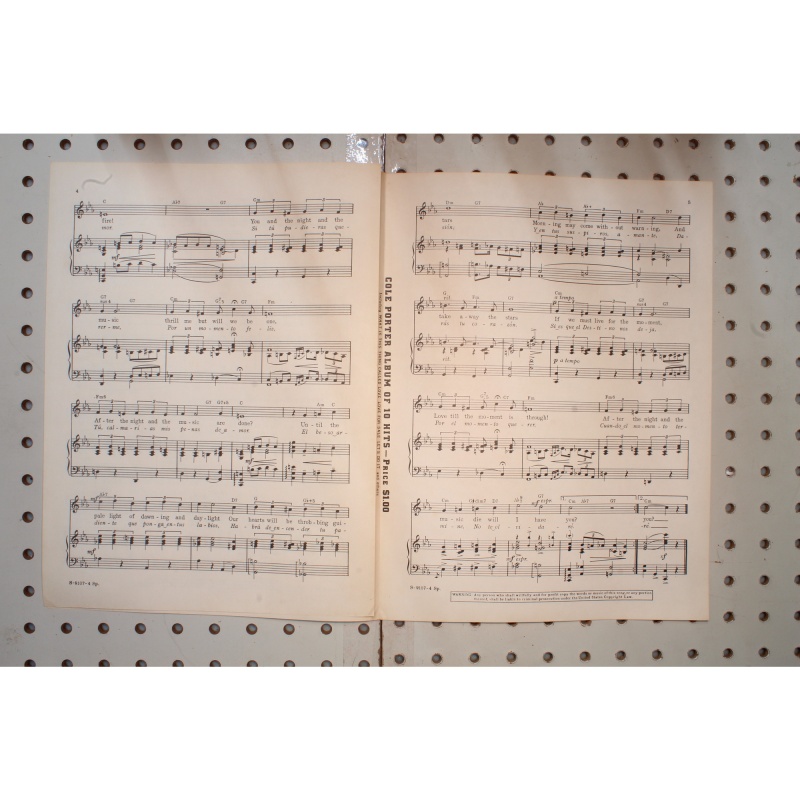 1949 - You and the night and the music - Sheet Music