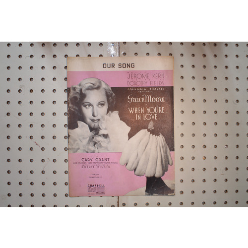 1937 - Our song when youre in love Cary Grant - Sheet Music
