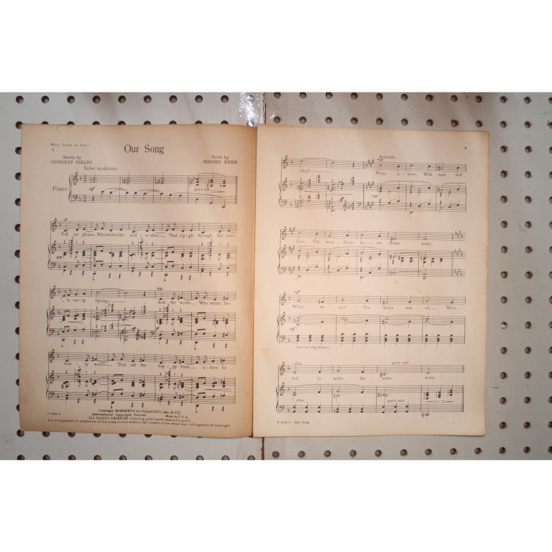 1937 - Our song when youre in love Cary Grant - Sheet Music