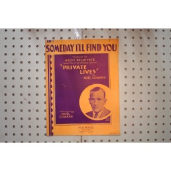 1931 - Someday Ill find you private lives - Sheet Music