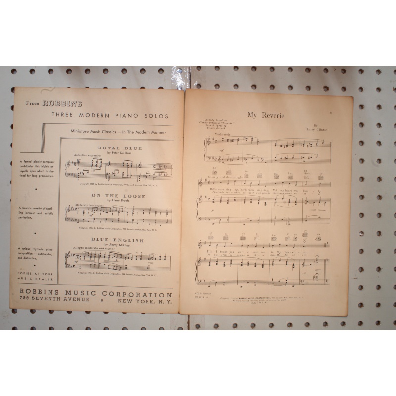 1938 - My reverie larry clinton - Sheet Music