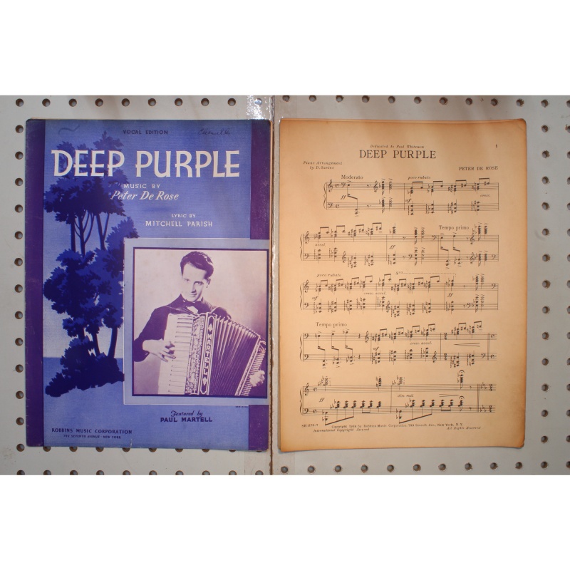 1934 - Deep purple - Sheet Music