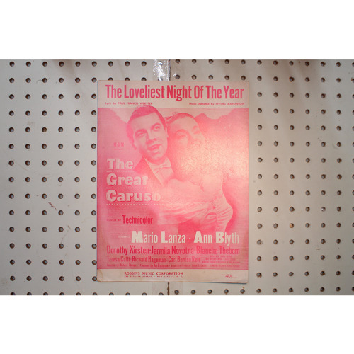 1937 - The loveliest night of the year the great Caruso - Sheet Music