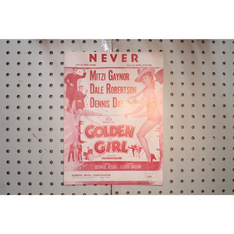 1951 - Never golden girl Mitzi Gaynor - Sheet Music