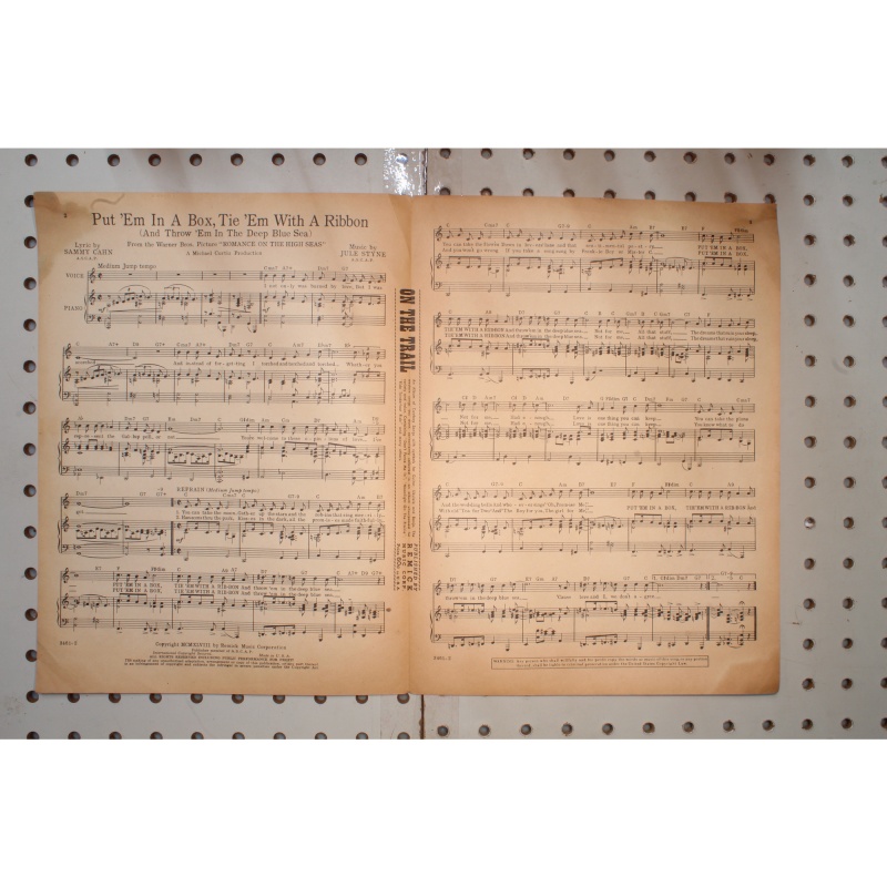 1948 - Put em in a box romance on the high seas - Sheet Music