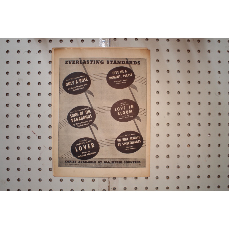 1925 - Only a rose hooker & friml - Sheet Music