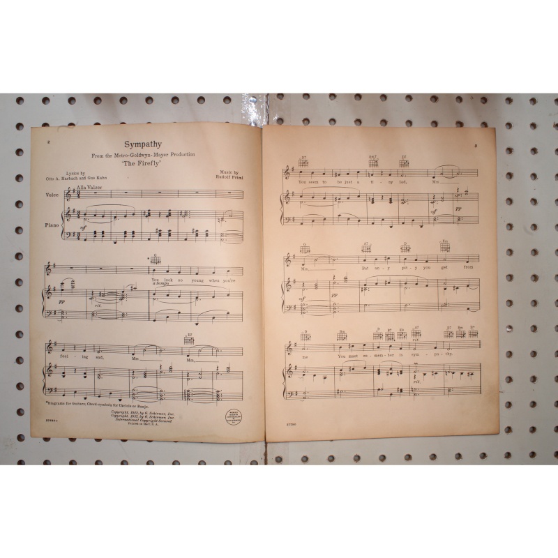 1912 - Sympathy the firefly - Sheet Music