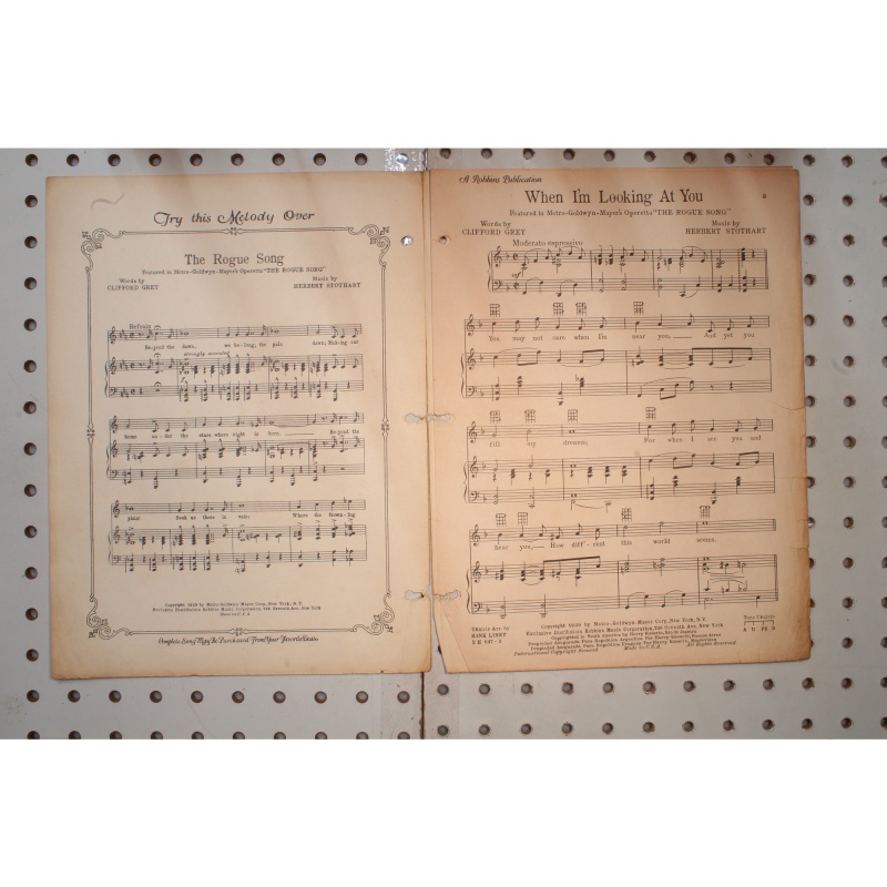 1929 - When Im looking at you the rogue song - Sheet Music