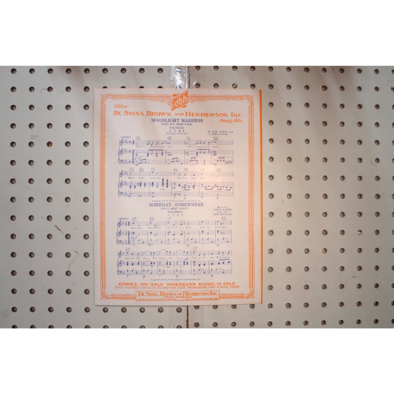 1928 - Angela Mia My Angel Street Angel - Sheet Music