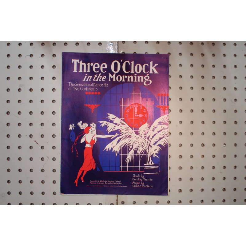 1922 - Three  oclock in the morning - Sheet Music