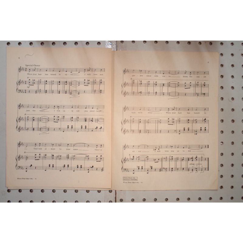 1930 - When your hair has turned to silver - Sheet Music