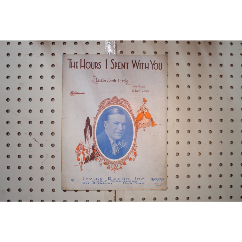 1927 - The hours I spent with you little Jack little - Sheet Music